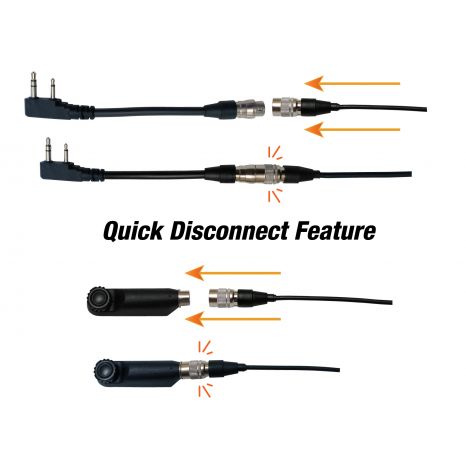 SPM-1203CQD - DEFENDER series QD® QUICK-DISCONNECT Lapel Microphone