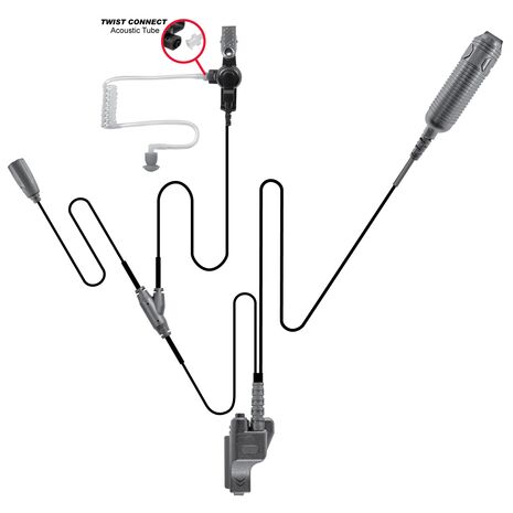 SPM-3300-H8 - HEAVY DUTY 3-WIRE LAPEL MIC KIT