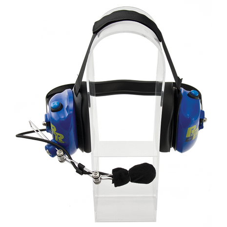 RRH-1160 Racing Radios Dual Muff - Dual Audio (2 radios) Headset (Blue)