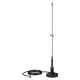 5218 - 19" VHF unity gain base-load black mag mount, stainless steel whip