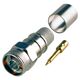 N MALE CRIMP, HEX SHELL, SOLDERLESS CENTER CONDUCTOR, CBL GRP L2: N-G-T