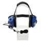 RRH-1160 Racing Radios Dual Muff - Dual Audio (2 radios) Headset (Blue)